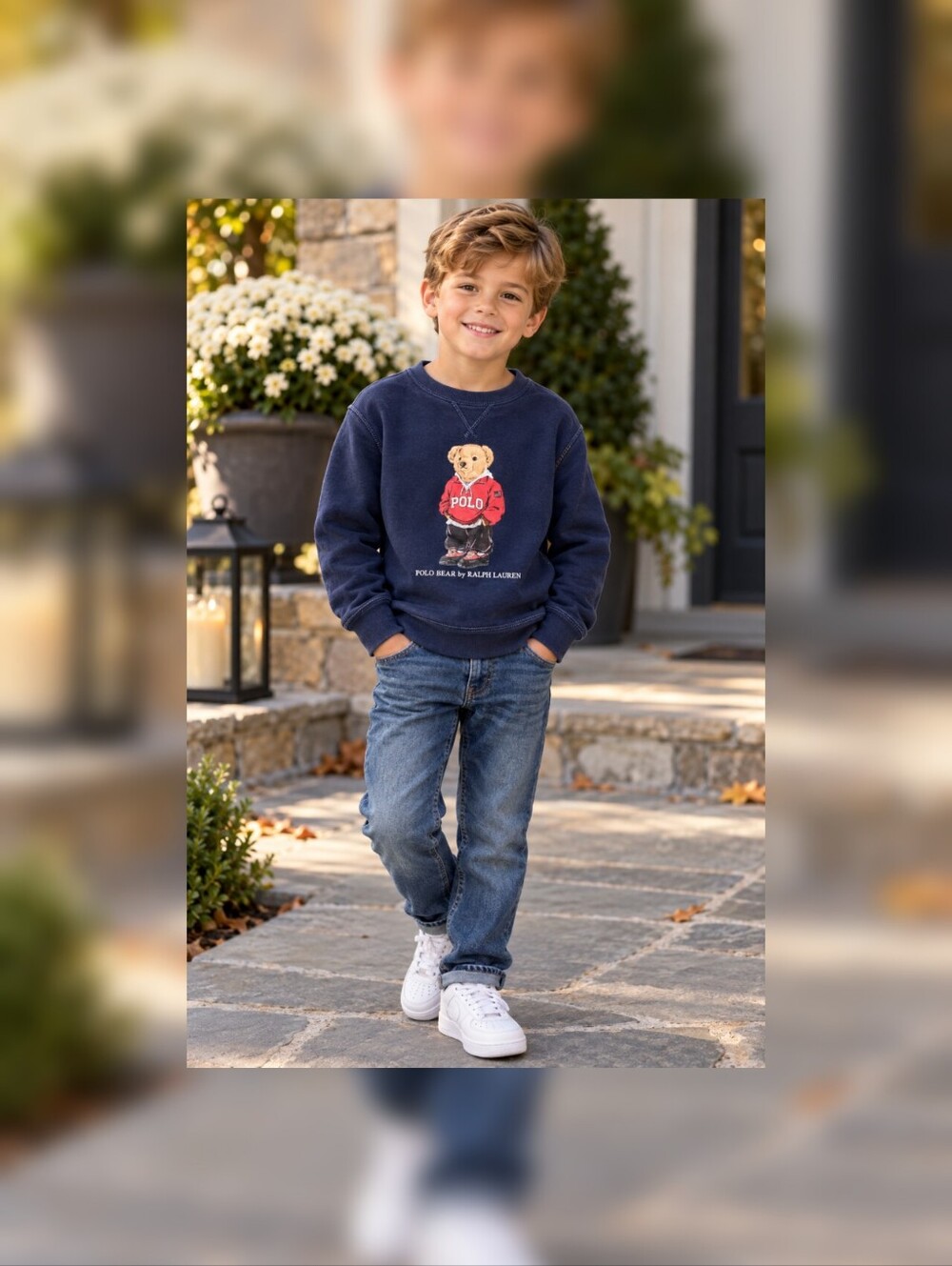 Polo Ralph Lauren Navy Crewneck Polo Bear Sweatshirt 7